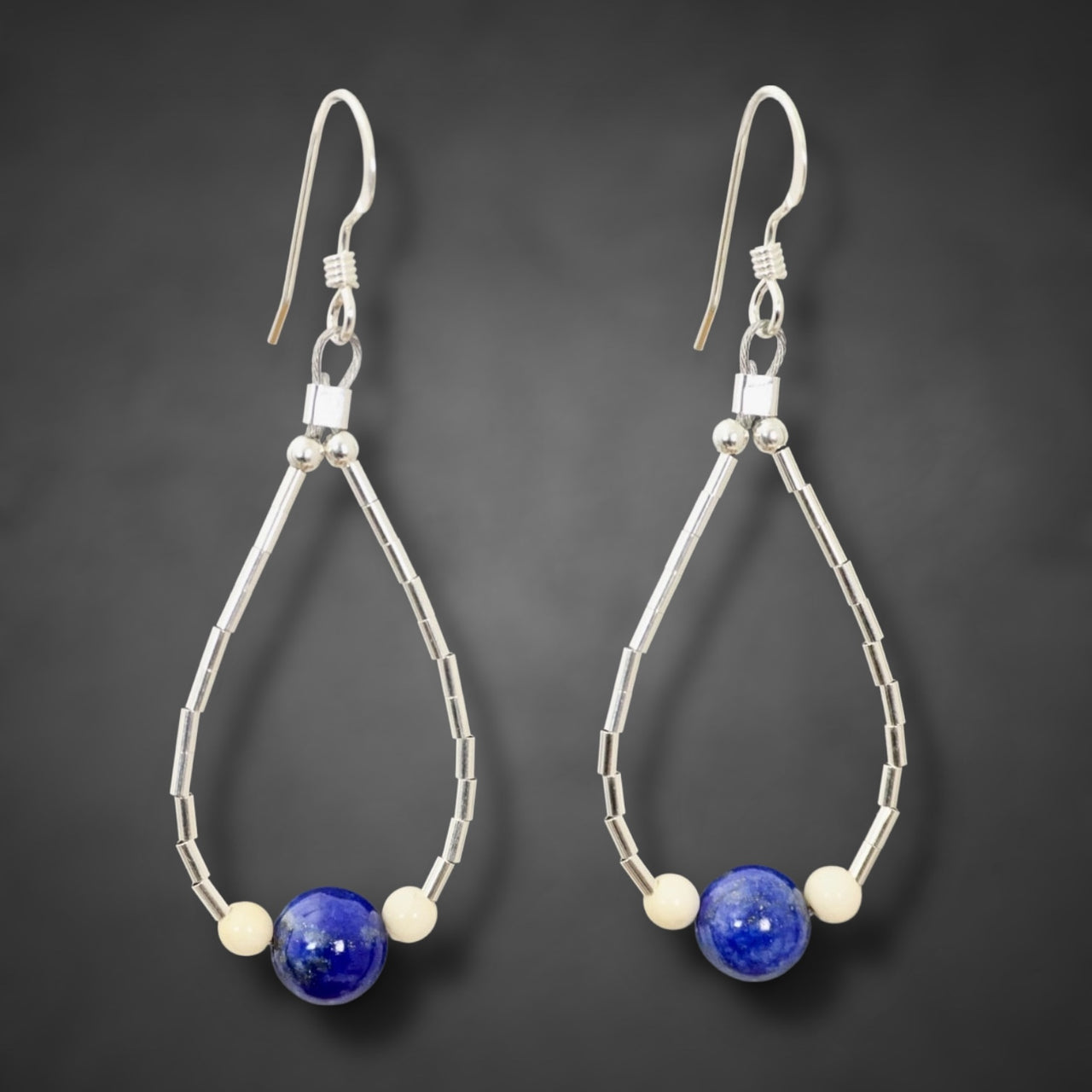 Ivory & Lapis Earrings