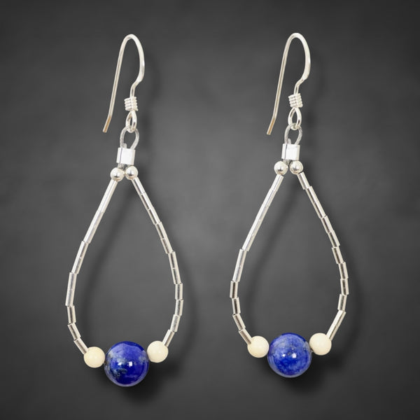 Ivory & Lapis Earrings
