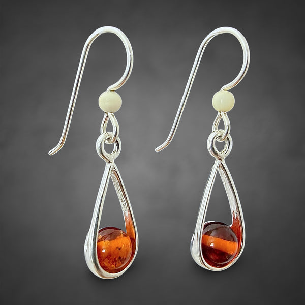 Ivory & Amber Earrings