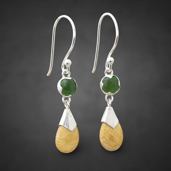 Ivory & Jade Earrings
