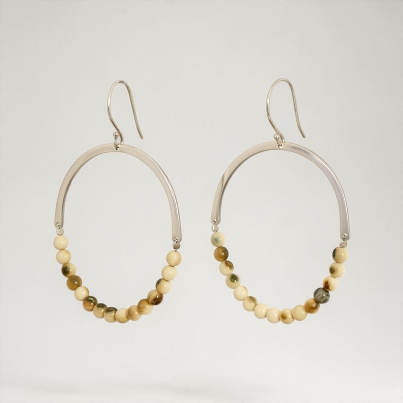 Ivory Boho Hoop Earrings