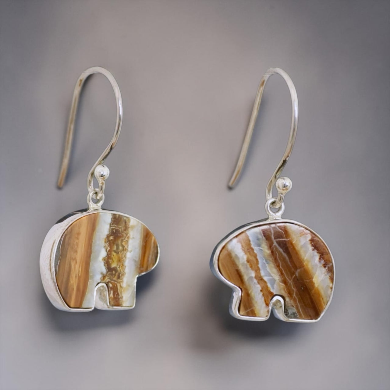 Mammoth Tooth Bear Earrings