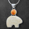 Ivory & Spiny Oyster Bear Pendant