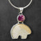 Ivory & Spiny Oyster Bear Pendant