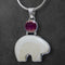 Ivory & Spiny Oyster Bear Pendant