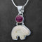 Ivory & Spiny Oyster Bear Pendant