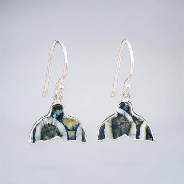 Mammoth Tooth Whale Tail Earrings