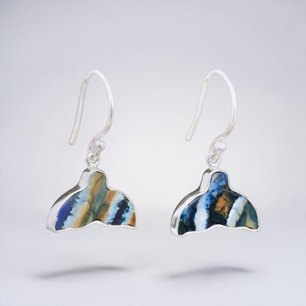 Mammoth Tooth Whale Tail Earrings