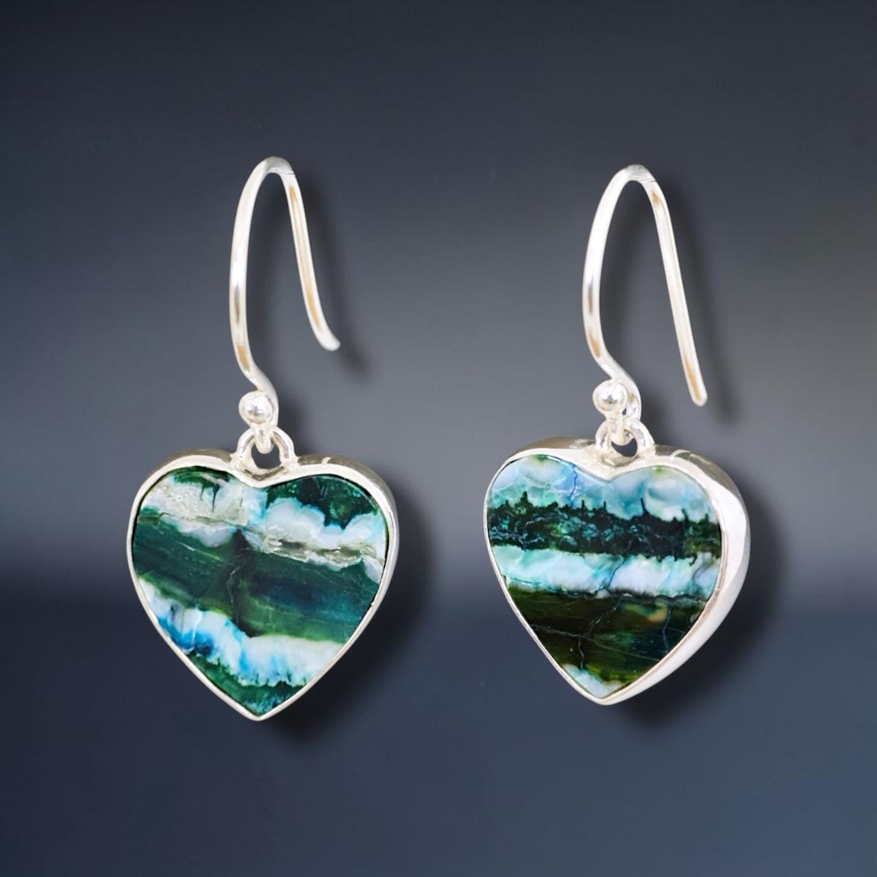 Mammoth Tooth Heart Earrings