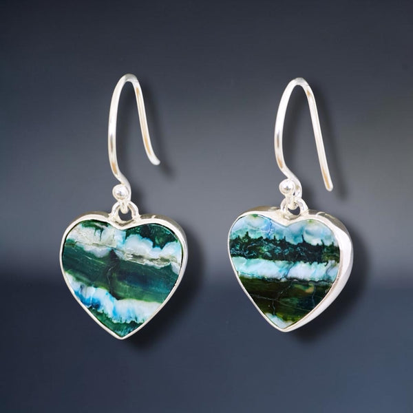 Mammoth Tooth Heart Earrings