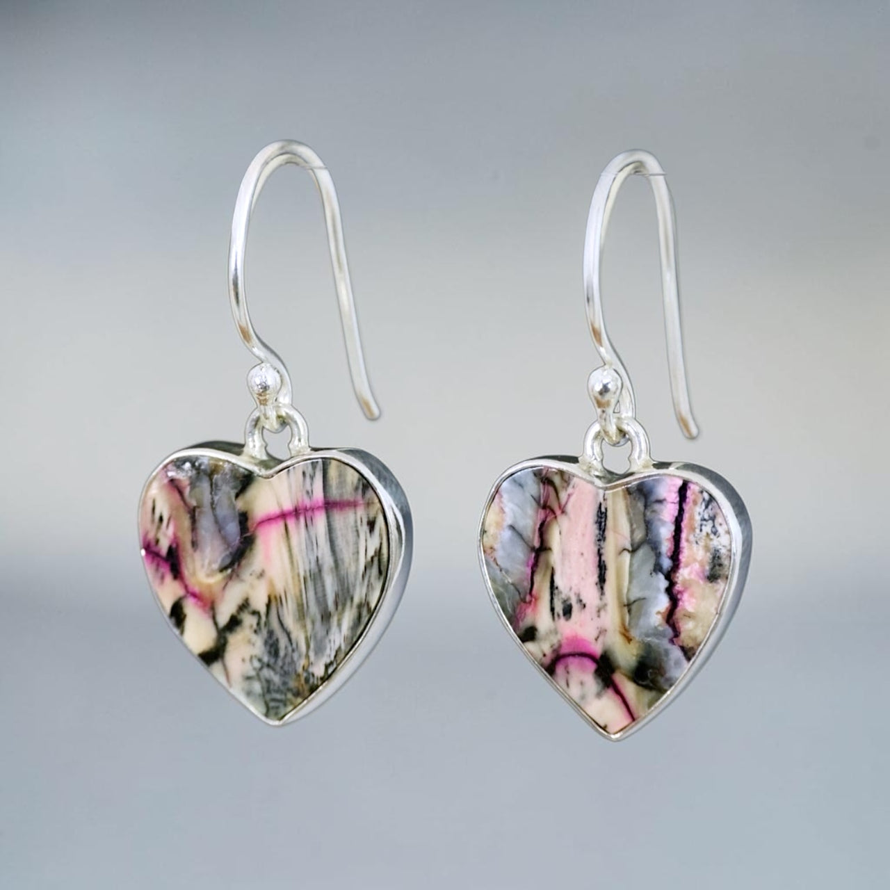 Mammoth Tooth Heart Earrings