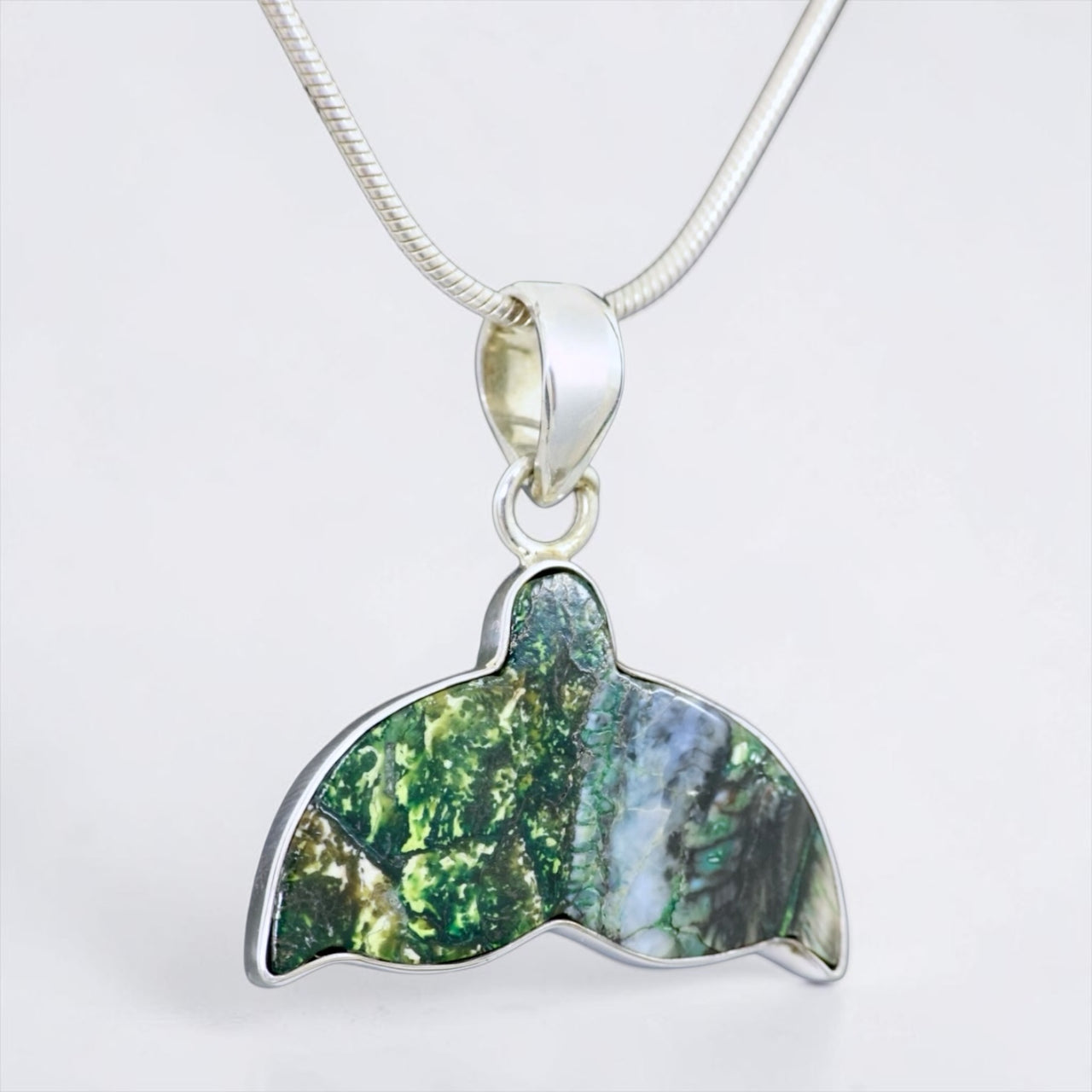 Mammoth Tooth Whale Tail Pendant