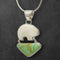 Ivory & Turquoise Bear Pendant