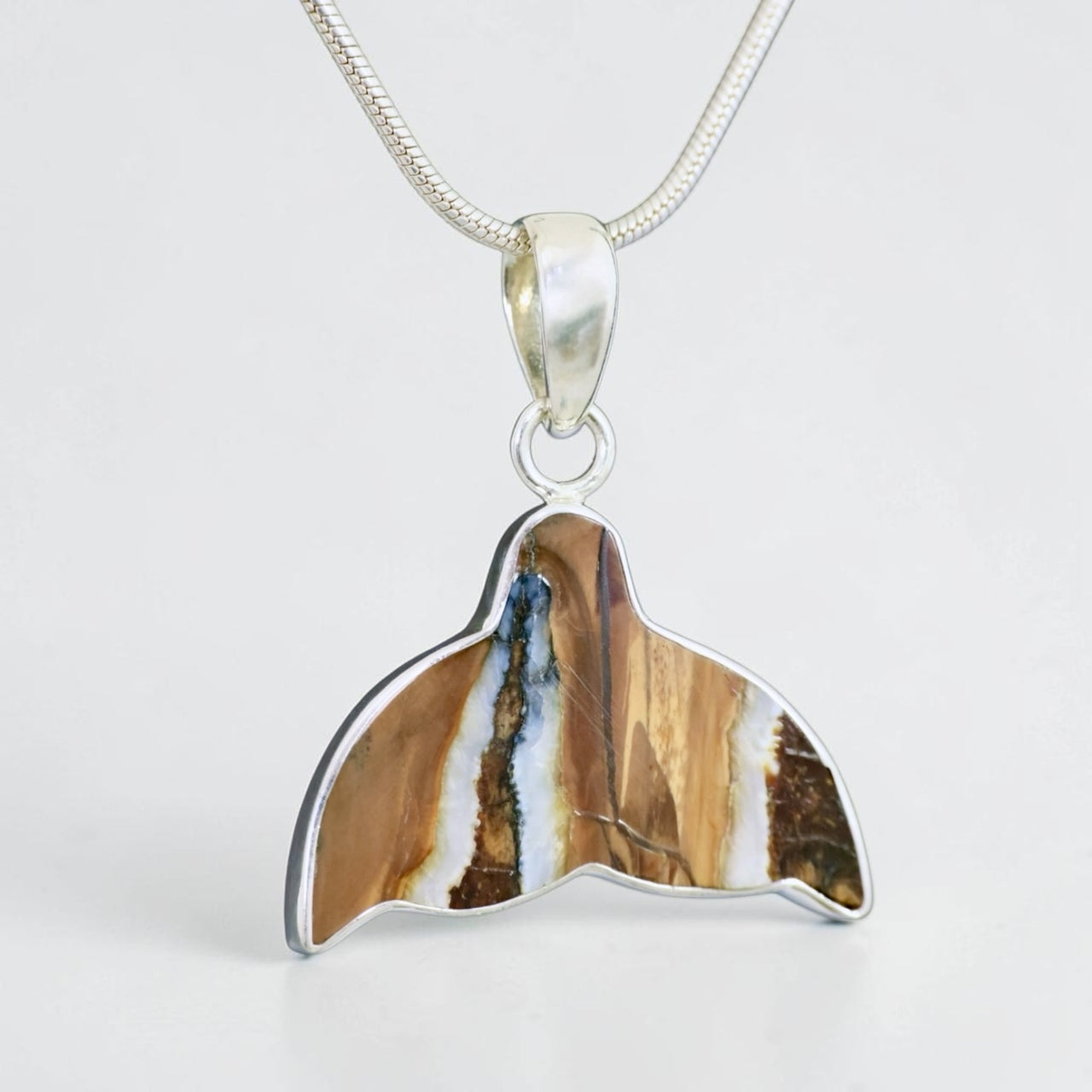 Mammoth Tooth Whale Tail Pendant
