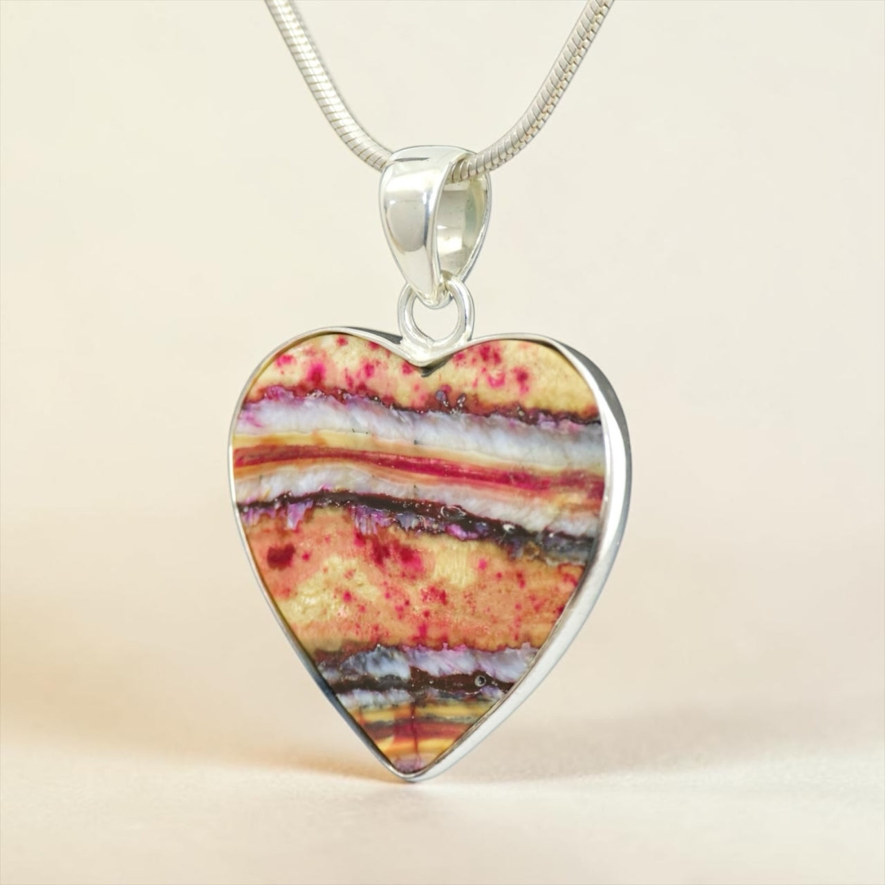 Mammoth Tooth Heart Pendant