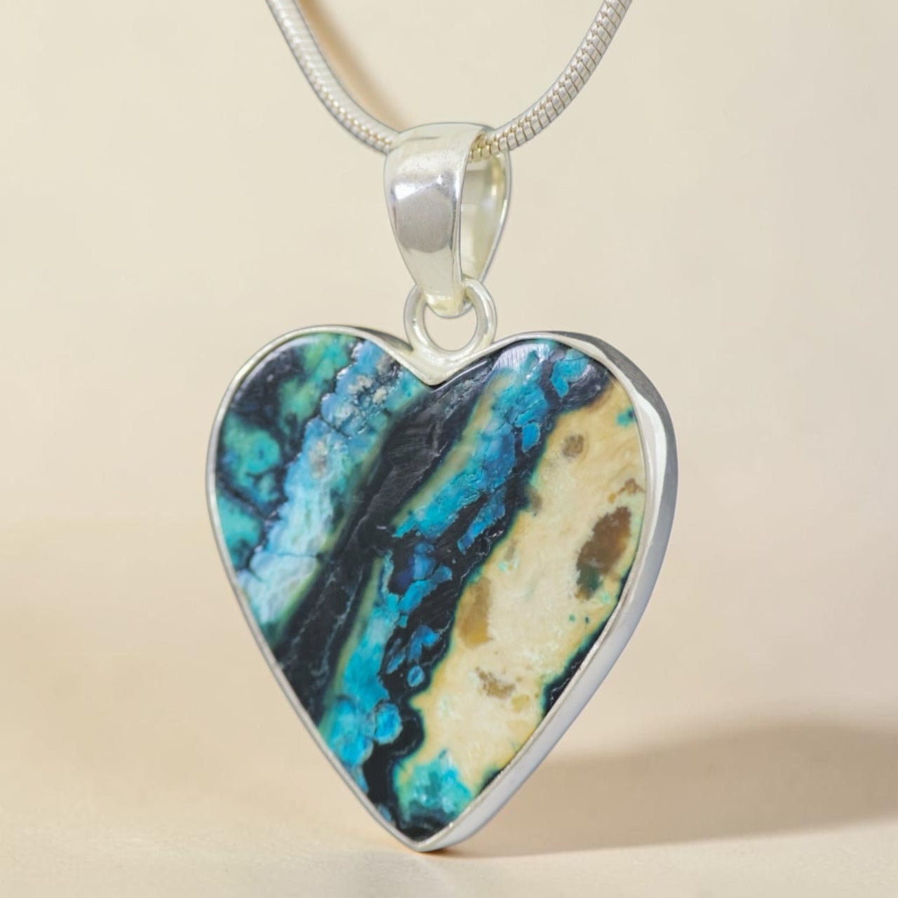 Mammoth Tooth Heart Pendant