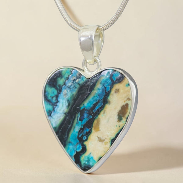 Mammoth Tooth Heart Pendant