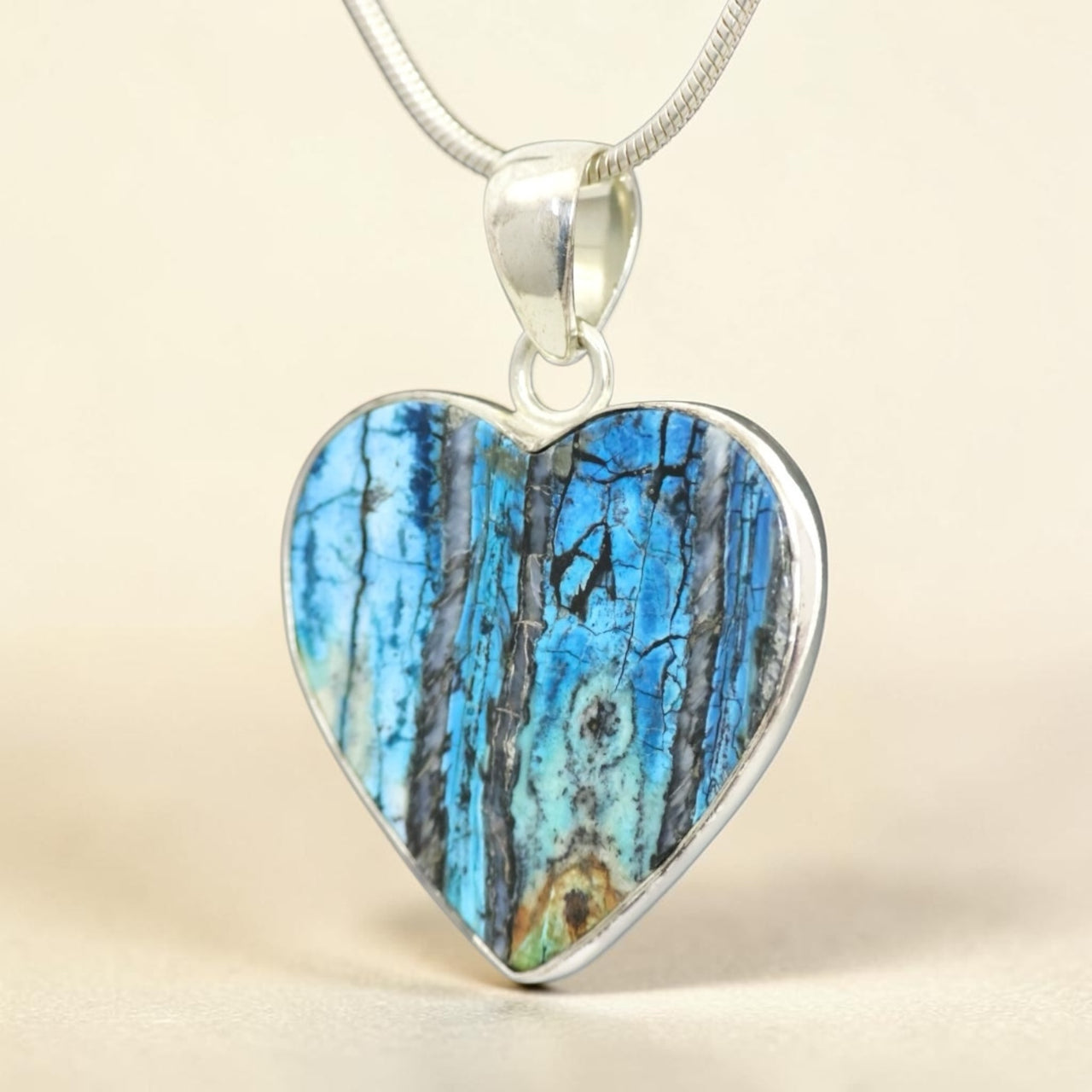 Mammoth Tooth Heart Pendant
