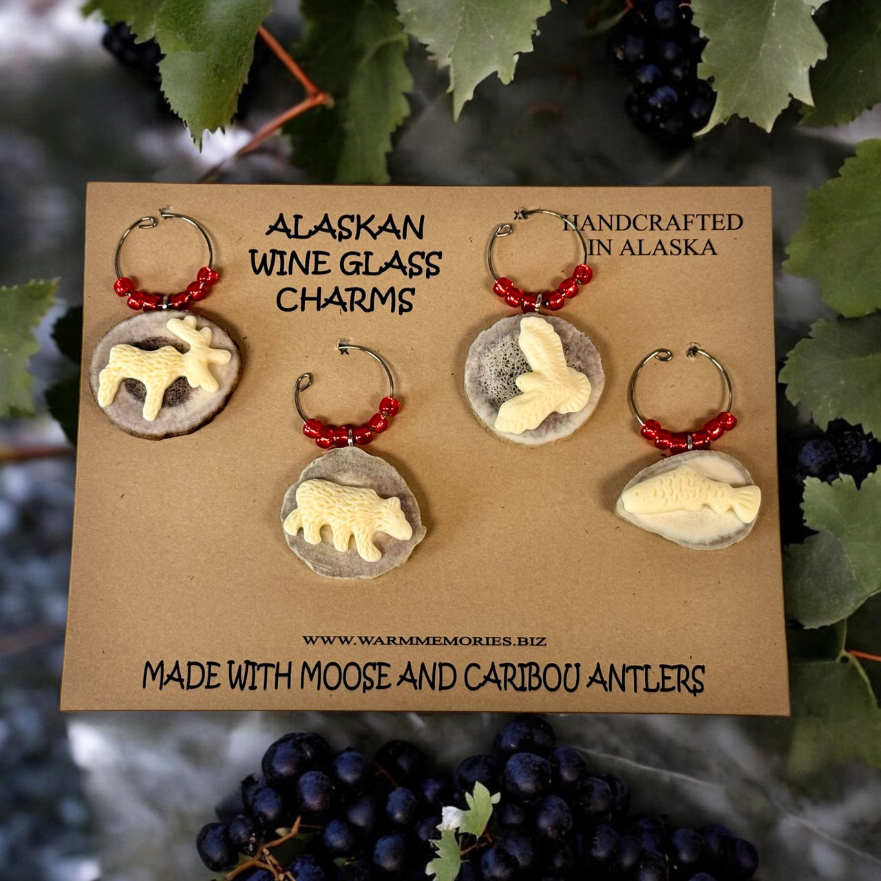 Wine Glass Charms - Red