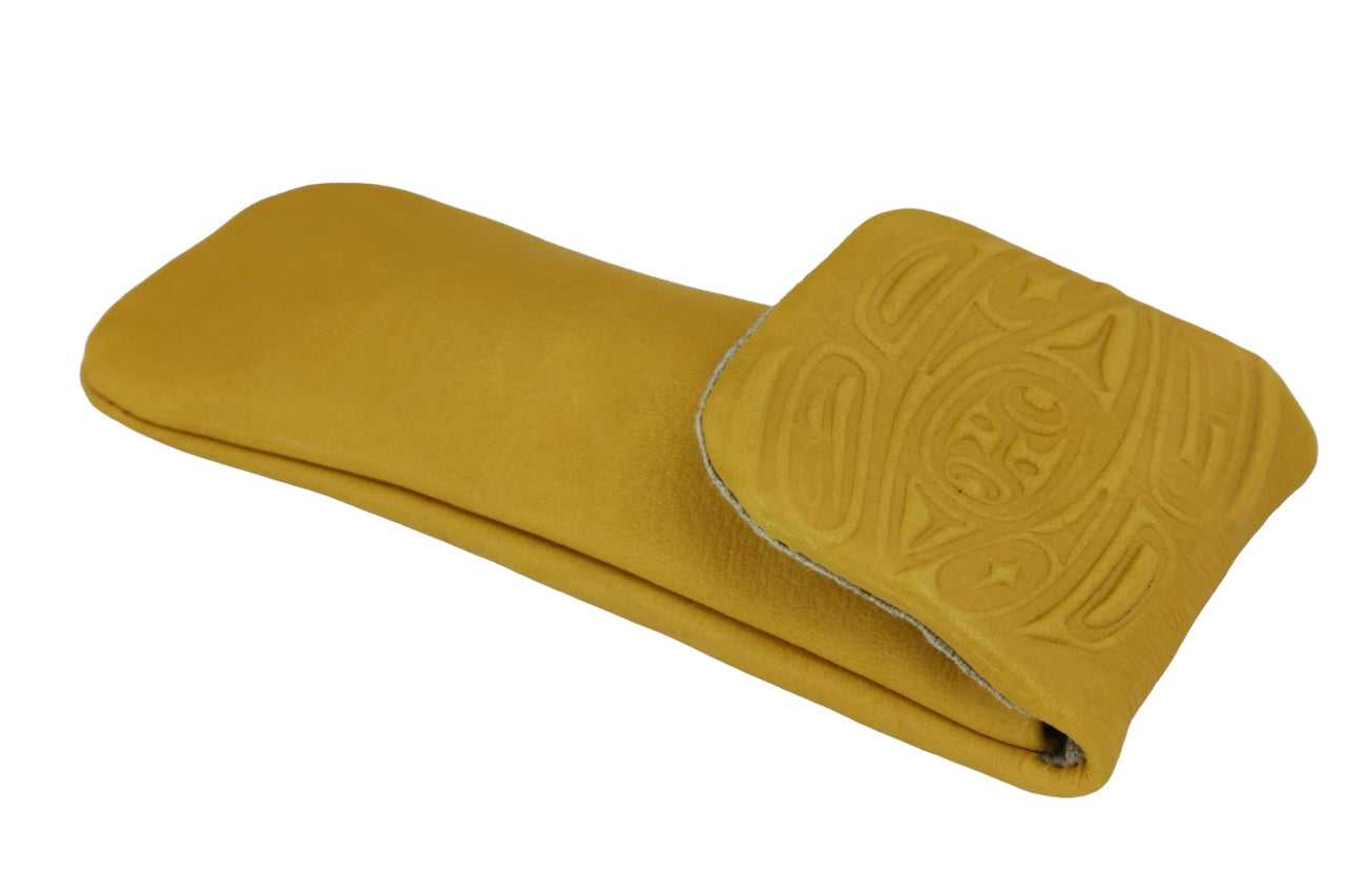 Leather Raven Eyeglass Case