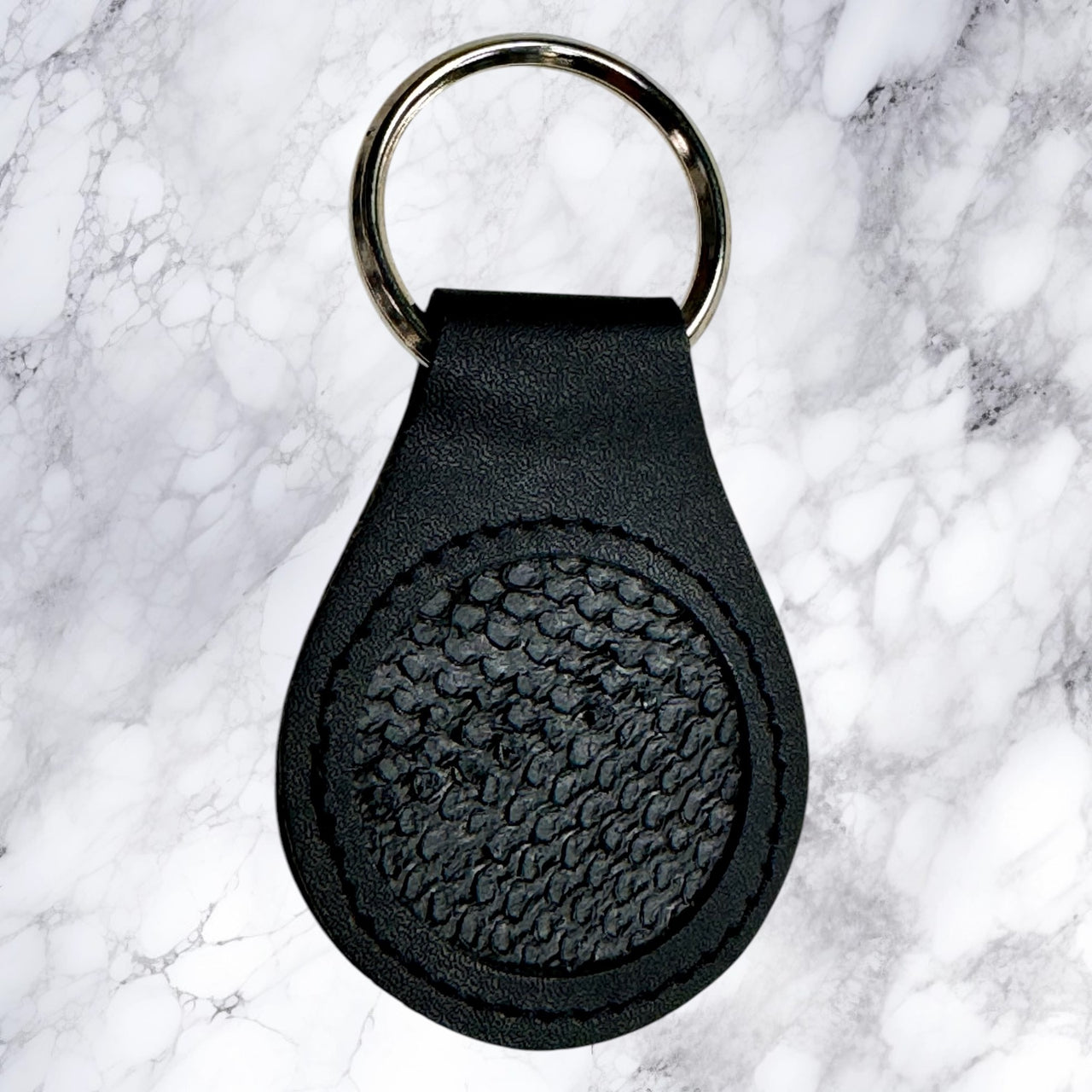 Alaska Salmon Leather Keychain