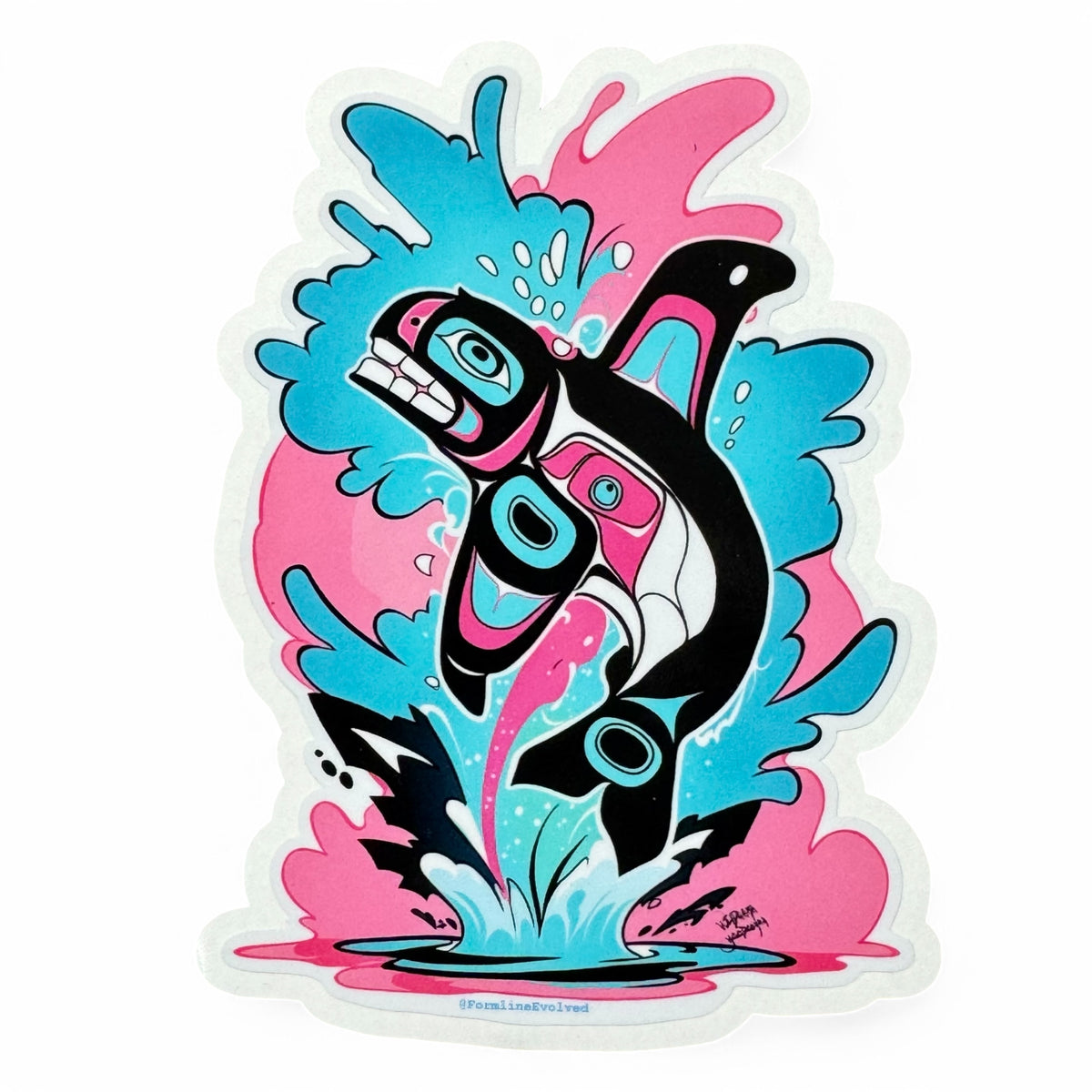 Orca Jumping Sticker – Fish Creek Company