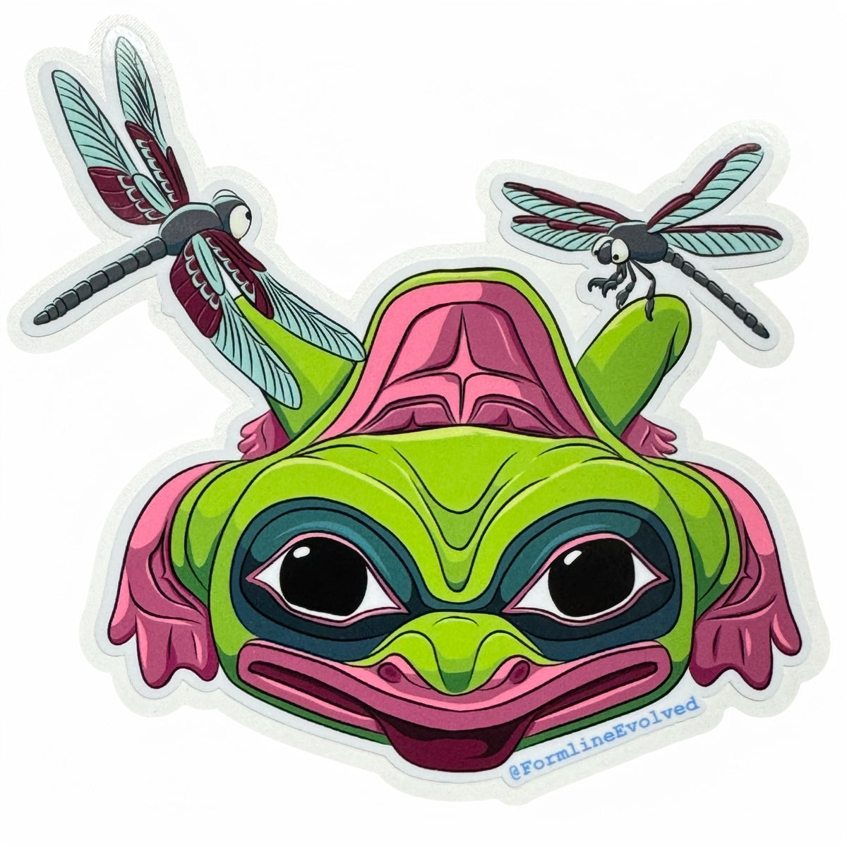 Frog & Dragonfly Sticker – Fish Creek Company