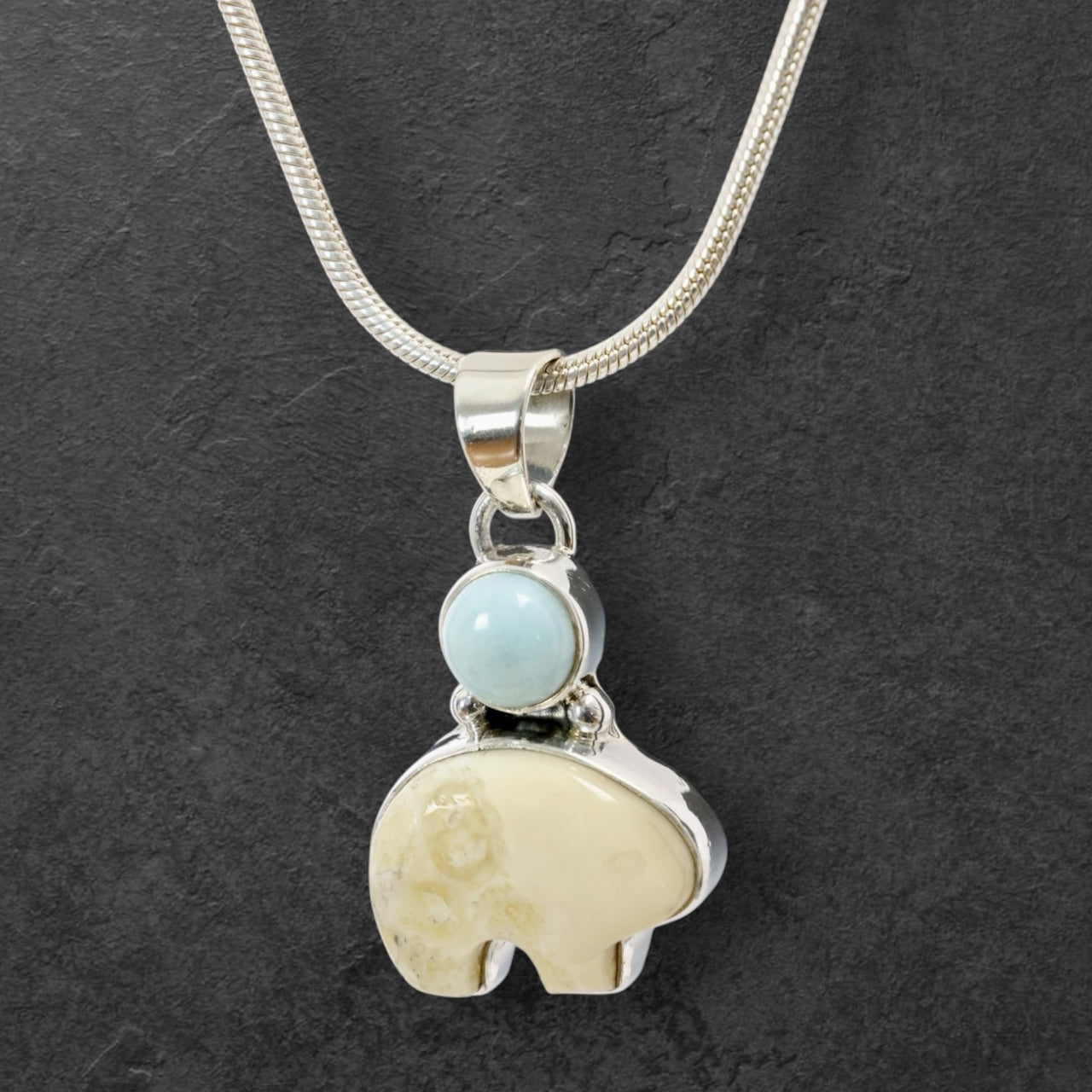 Ivory & Larimar Bear