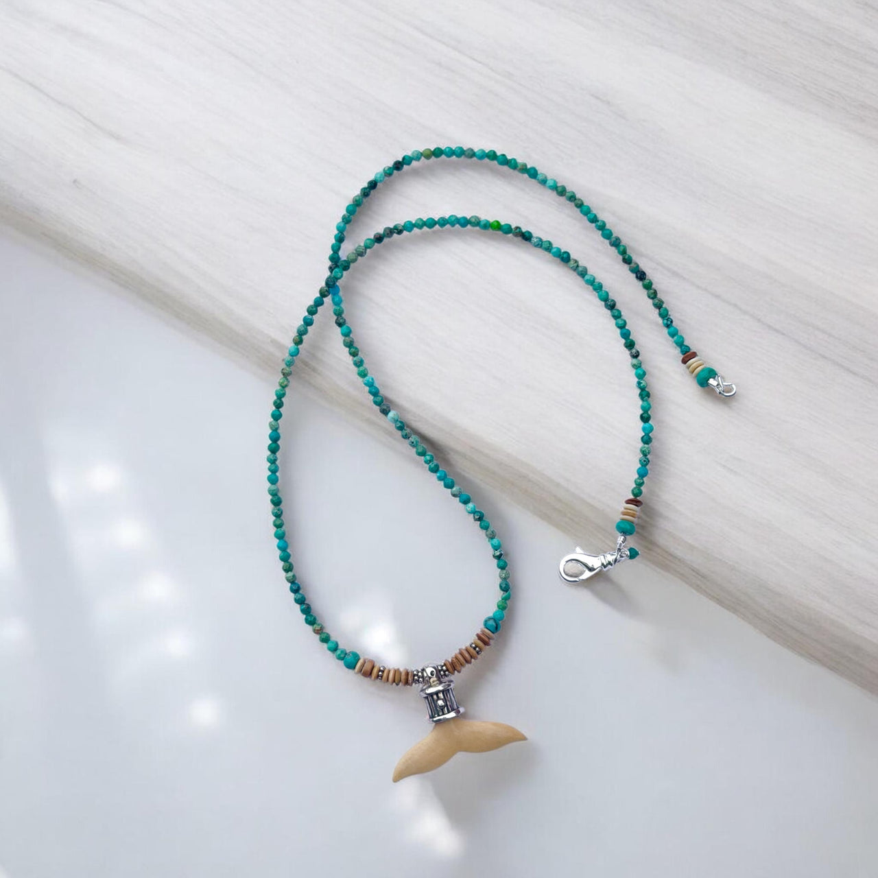 Whale Tail Turquoise Necklace