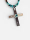 Ivory Cross & Turquoise Necklace