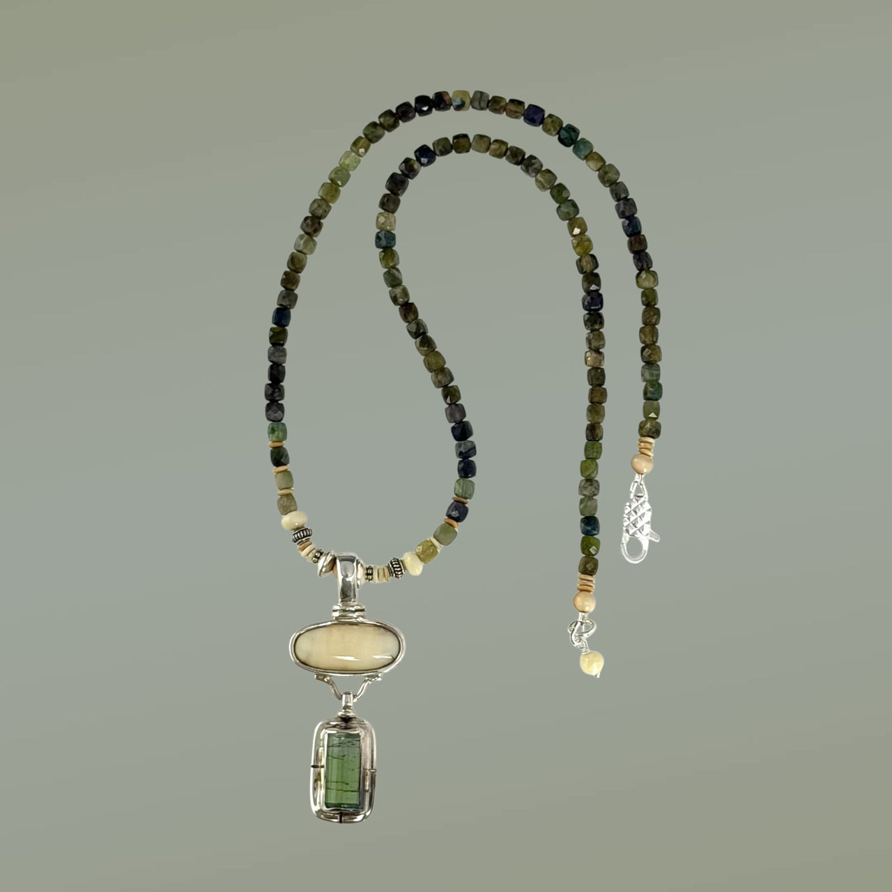 Ivory & Green Tourmaline Necklace