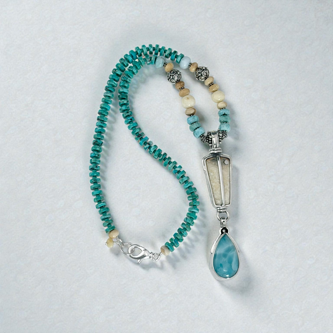 Ivory & Larimar Necklace