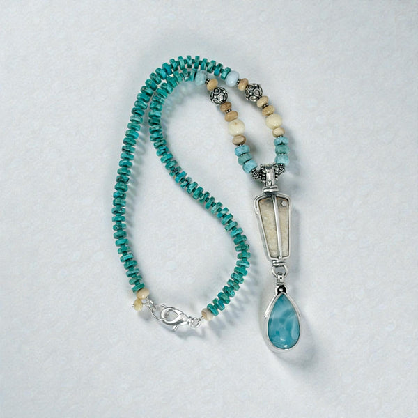 Ivory & Larimar Necklace