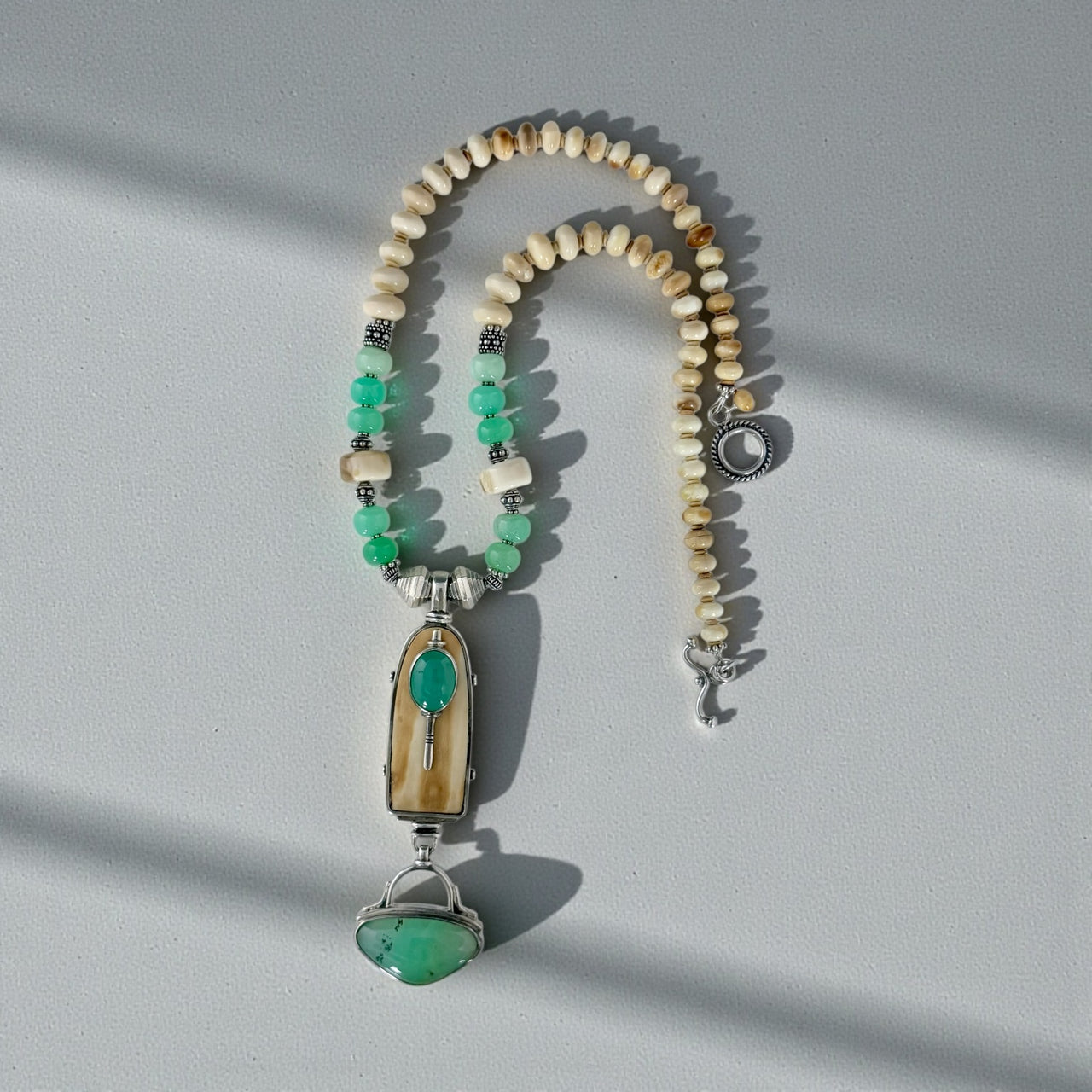 Ivory & Chrysoprase Necklace
