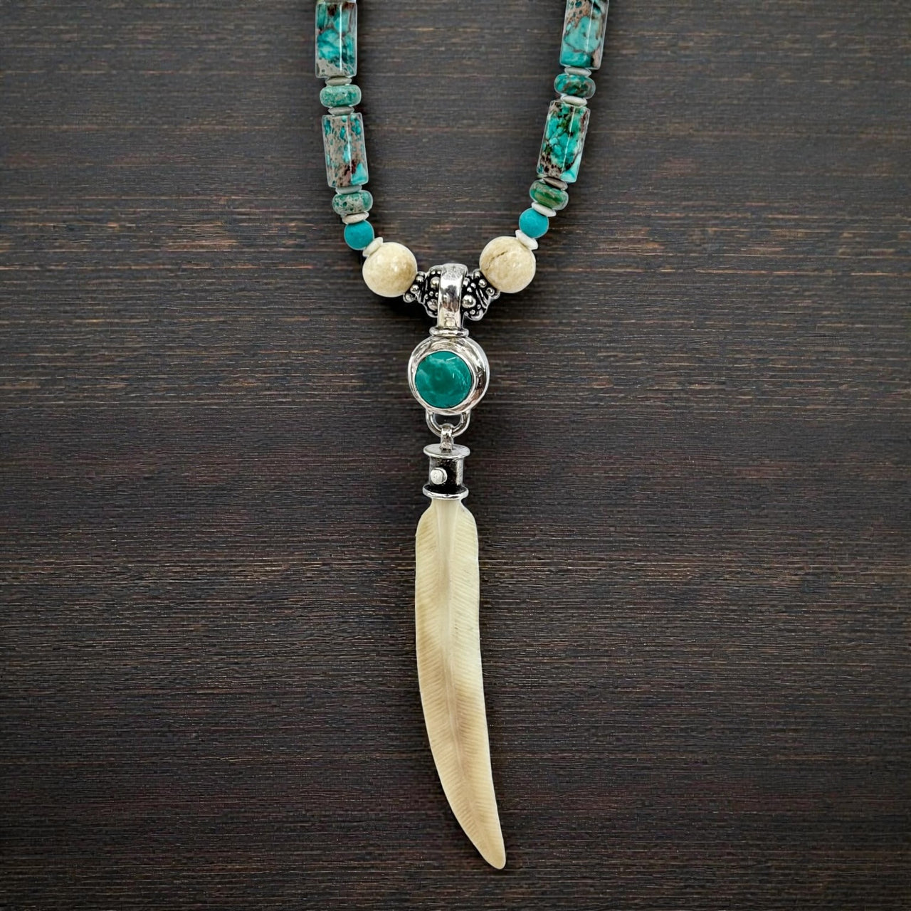 Ivory Feather Necklace