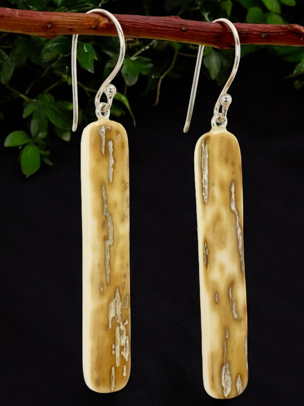 Ivory Rounded Rectangle Earrings