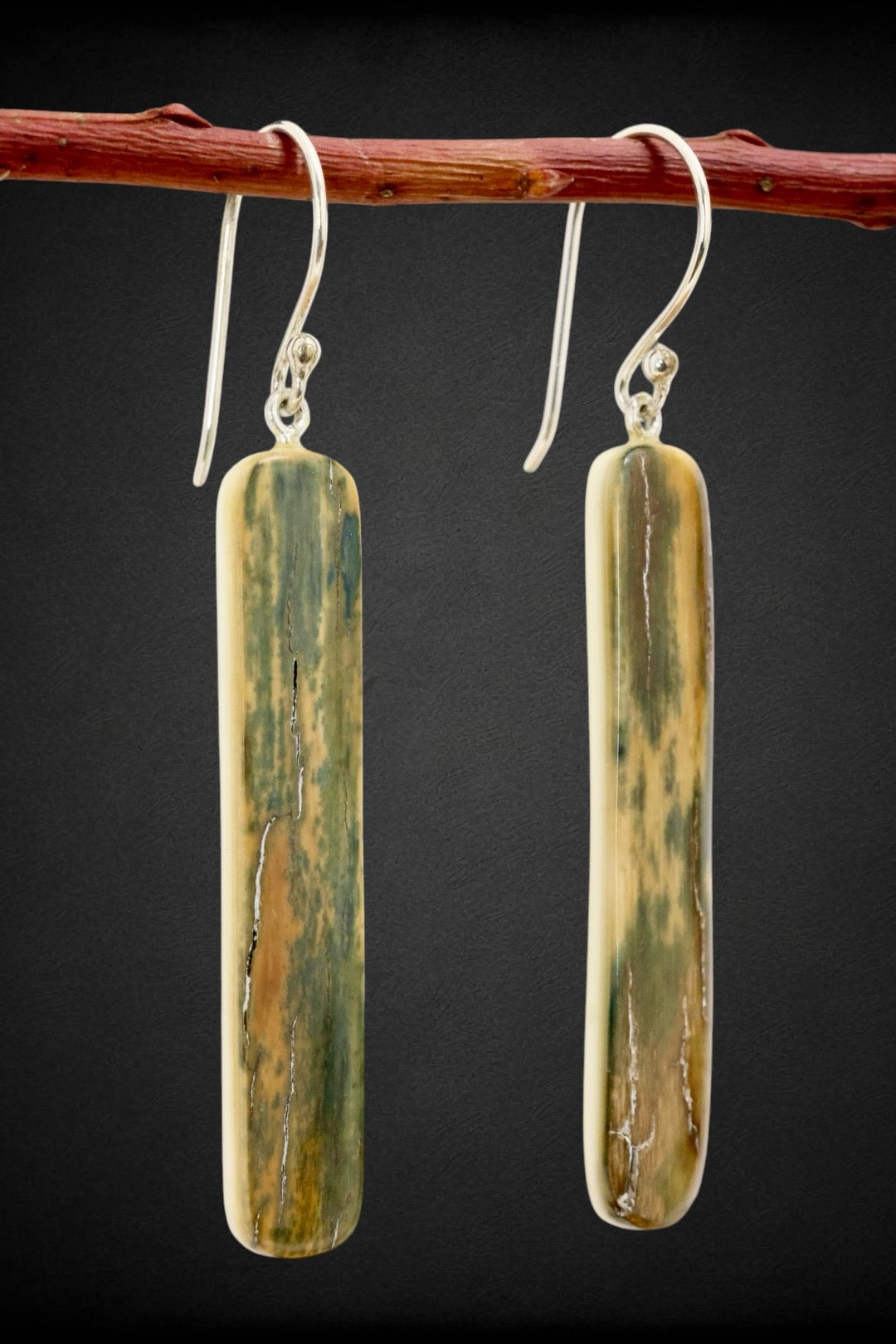 Blue Ivory Rounded Rectangle Earrings – Fish Creek Company
