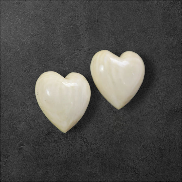 Puffed Heart Post Earrings