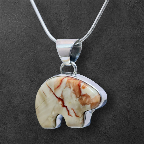 Mammoth Tooth Bear Pendant