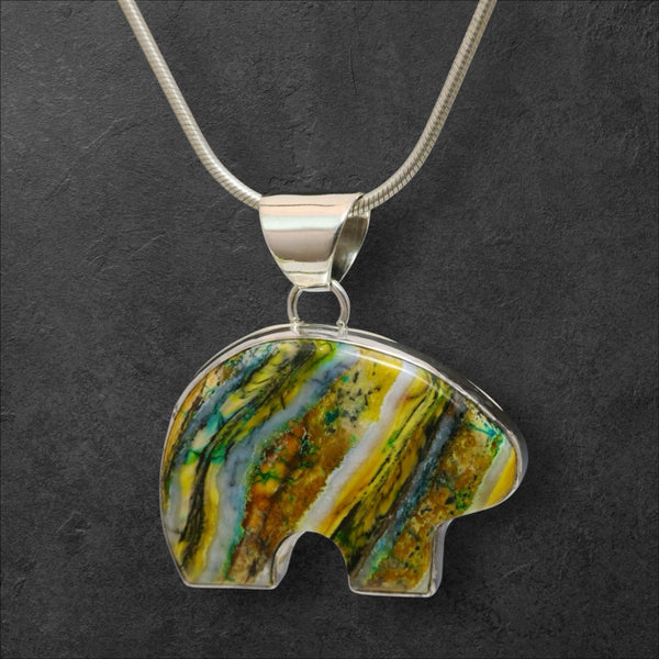 Mammoth Tooth Bear Pendant