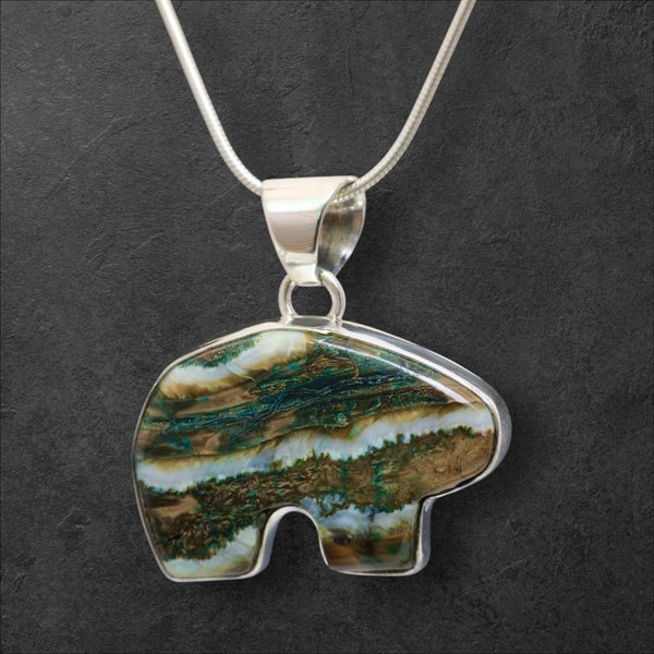 Mammoth Tooth Bear Pendant