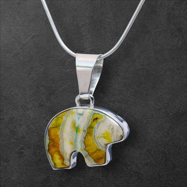 Mammoth Tooth Bear Pendant