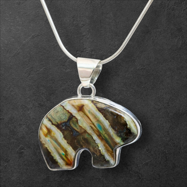 Mammoth Tooth Bear Pendant