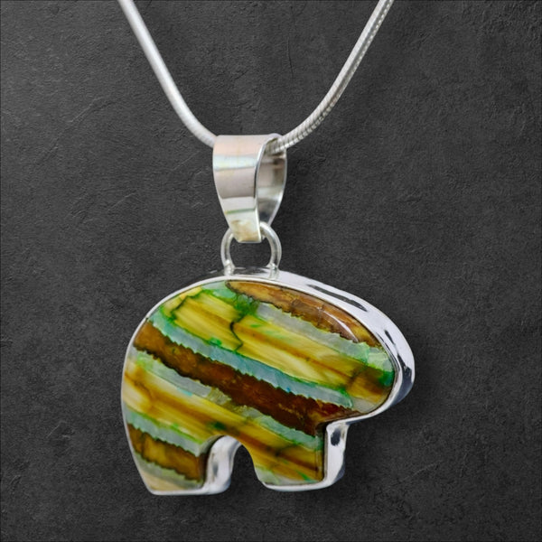 Mammoth Tooth Bear Pendant