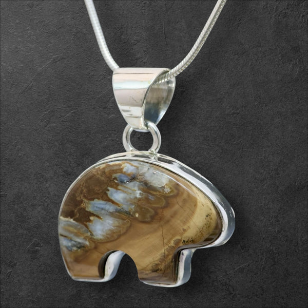 Mammoth Tooth Bear Pendant