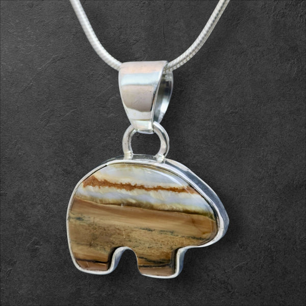 Mammoth Tooth Bear Pendant