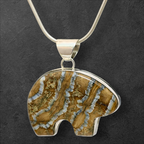 Mammoth Tooth Bear Pendant