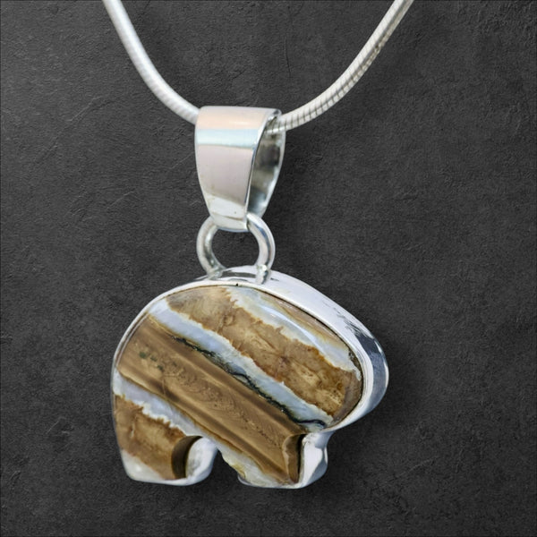 Mammoth Tooth Bear Pendant