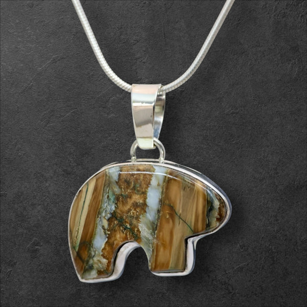 Mammoth Tooth Bear Pendant