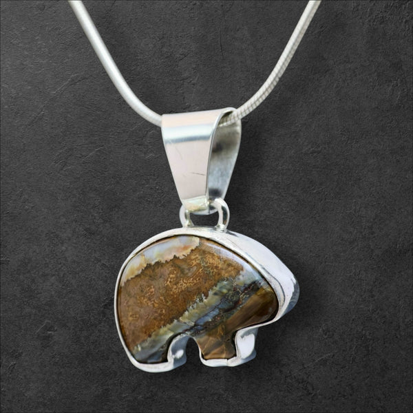 Mammoth Tooth Bear Pendant